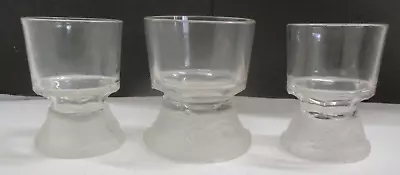 3 L.G. Wright Glass Bowls - Frosted Lion Bases • $15.99