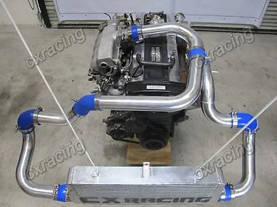 CX FM Aluminum Intercooler Piping Kit For Nissan S13 S14 240SX RB20 RB25DET Blue • $599