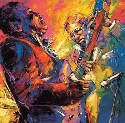 Dream-art Oil Painting Men Portraits Playing Jazz Musician Canvas Hand Painted • $81.99