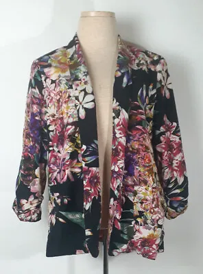 I.Madeline Women Multi-Color Floral Jacket Size S In Good Condition • $30