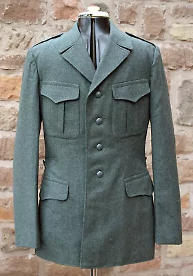 VINTAGE 40L SWISS ARMY FITTED WOOL TUNIC Jacket Coat Hunting Shooting Swedish • £35