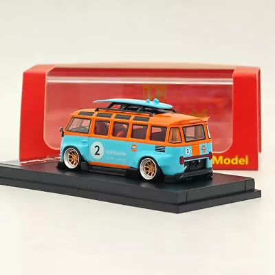 LF VW Kombi T1 Porsche Bus Gulf Diecast Toy Car Model Miniature Hobby Gifts 1:64 • $28