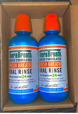 $28.36 • Buy TheraBreath Dentist Recommended Fresh Breath Oral Rinse - Icy Mint Flavor, 16...