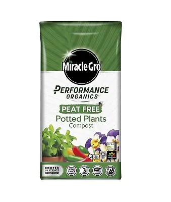Miracle Gro Performance Organic Potted Plants Compost Peat Free Potting Soil 10L • £8.25