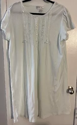 Miss Elaine Short Knit Nightgown Size 2X Light Blue • $15