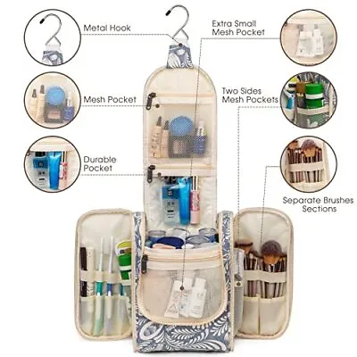 £16.46 • Buy Travel Hanging Toiletry Wash Bag Makeup Cosmetic Organizer For Women (Medium)