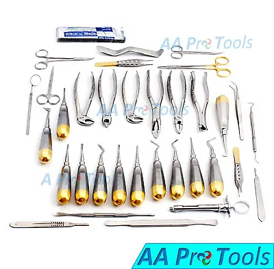 NEW GERMAN 72 Pc Oral Surgery Dental Extracting Elevators Forceps INSTRUMENT KIT • $154.54