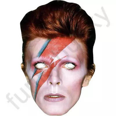 David Bowie Retro Celebrity Card Face Mask - Ready To Wear - Fancy Dress • £1.65