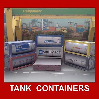 OO Gauge 1:76 Oil Tank Containers Rail Freight Rolling Stock Choose From List • £1.69