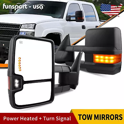 Power Heated Tow Mirrors For 2003-2006 Chevy Silverado Tahoe GMC Sierra Yukon • $120.90