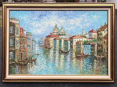 Vintage Original Oil Painting Venice Artist Signed Charlote (not Marie) • $125