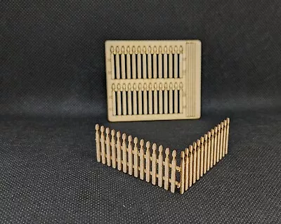 1:48 Scale Gothic Picket Style Fence Kit (8 Linear Inches) (unpainted Wood) PNWM • $7.95
