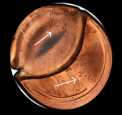 $499 • Buy 2000 PCGS MS65RD Double Date 2000 Brockage Broadstruck Cent Mint Error Wow!