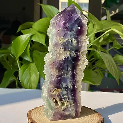 1.33LB Natural Color Fluorite Obelisk Quartz Crystal Energy Column Healing • $10.50