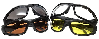 Padded Bifocal Sunglasses Women&Men Motorcycle Wrap-Around Riding W/Magnifier In • $12.95