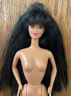 Vtg 90s Barbie Kira Miko Black Hair Bangs TNT Asian Hawaiian Brown Eyes Nude TNT • $12.82