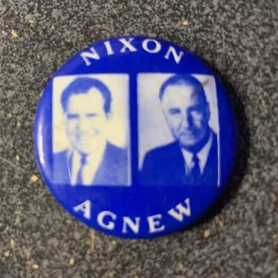 RICHARD M NIXON SPIRO AGNEW For President 1 1/8  Political Campaign Button / Pin • $7