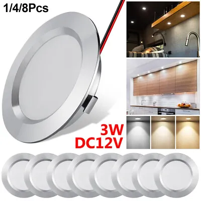 1-8x 12V LED Interior Spot Lights Super Slim Camper Van Caravan RV Downlights UK • £6.59