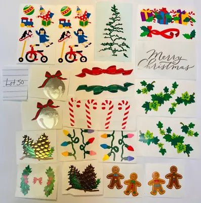 Vintage Mrs Grossman's Sticker Lot-  Christmas Winter Theme 19 Sheets- Set 50 • $14.95