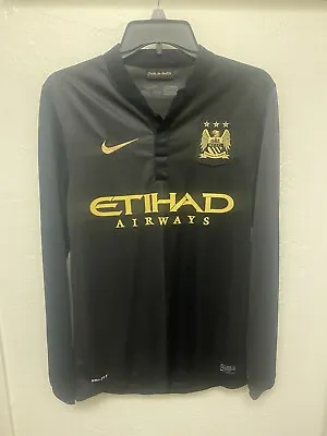 Manchester City 2013-14 Away Football Soccer Jersey Nike  Long Sleeve Men Sz S • $89.99