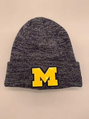 Michigan Wolverines Beanie Hat Cap Gray New Era NCAA Football Cuffed Knit Mens • $17.99