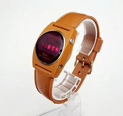 Unisex Vintage 70's RED LED Watch TEXAS INSTRUMENTS. Series 500 • $206.99