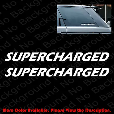 ONE PAIR X SUPERCHARGED Racing Vinyl DIE CUT Decal Car Window For Civic RC114 • $15.99