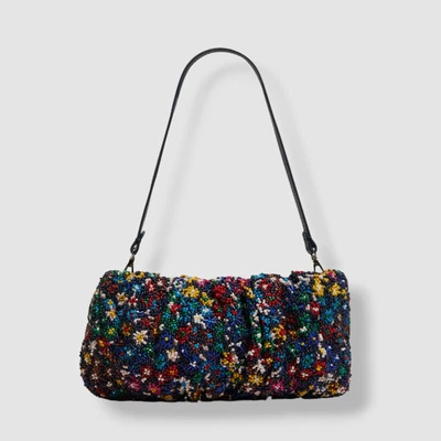 $78.48 • Buy $250 Staud Women's Blue Beaded Bean Shoulder Clutch Purse Bag