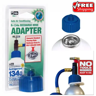 Car A/C R134A Recharge Hose Adapter Connect Std Piercing To Self Sealing Cans • $7.99