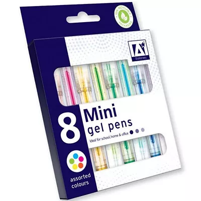 Mini Gel Pens Assorted Colours 8 Pack • $3.78