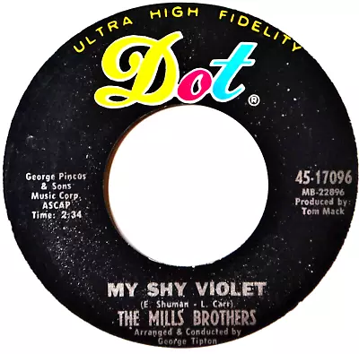 Mills Brothers My Shy Violet / The Flower Road NM Pop Vocal Group 45 7  Vinyl • $3.95