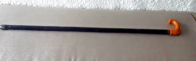 $21 • Buy Vintage Cane Walking Stick.  2 Toned Black And Brown