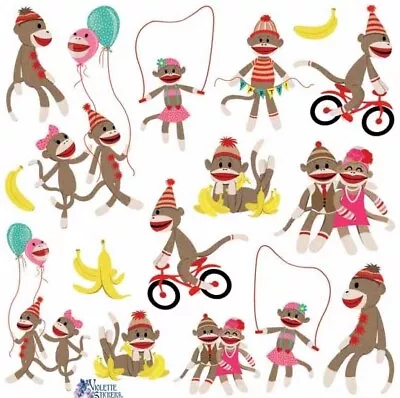 Violette Stickers Sock Monkey & Friends Crafts Planner Supply Scrapbook • $2.95