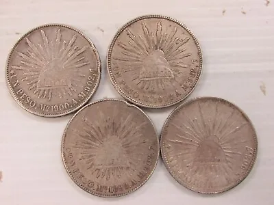 4 Coin Lot Mexico Silver Peso Cap And Ray 1898-1908 Q4BM • $275