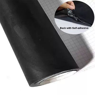 Black Alcantara Style Self Adhesive Car Interior Vinyl Wrap Faux Suede Fabric • £395