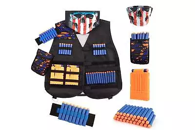 Kids 45-Piece Tactical Vest Kit For Nerf Guns • $67.05