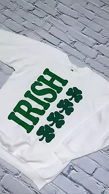 Vintage 90’s Irish (St.Paddys) White Crewneck Sweater Sz L/XL • $10