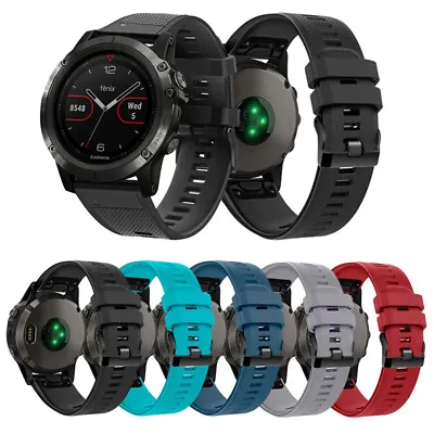 For Garmin Fenix 5/7/5 Plus Replacement Silicone Bracelet Wrist Watch Band Strap • $16.02