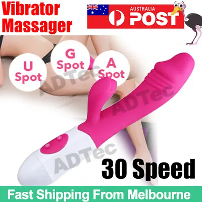 Multi Speed G Spot Dildo Vibrator Rabbit Vaginal Anal Clit Female Wand Sex Toy • $18.79