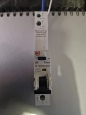 £9.99 • Buy Wylex Rcbo ,6 Amp, C Type, 30ma, Type A (AC/DC).NXHSBS1B06
