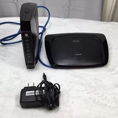 Motorola Surfboard Cable Modem Model #SB5101 + Linksys Router #WRT54G2 V1  • $25