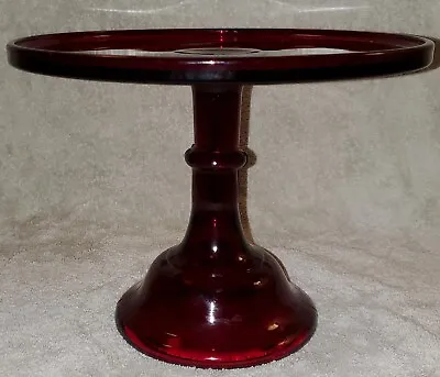 Very Nice Mosser Red Red 10.5  Round Cake Plate • $79.99