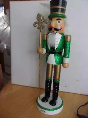 2016 TARGET LIMITED EDITION WOODEN 14 Inch NUTCRACKER FEATURING GREEN SOLDIER • $14.95