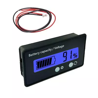 DC 48V Battery Meter Battery Capacity Voltage Monitor Gauge Indicator For • $11.33