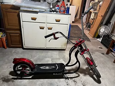 Vintage Red/Black Chrome Schwinn Stingray Push Scooter Chopper • $375