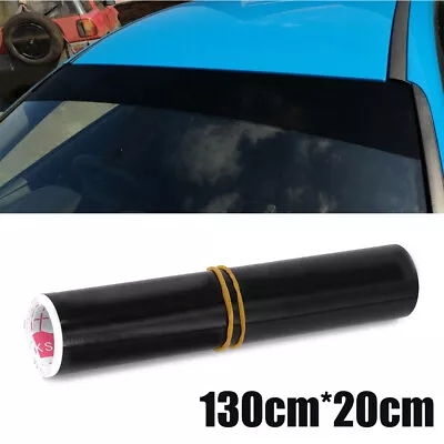 Matte Black Car Windshield Banner Sun Visor Strip Vinyl Decal Sticker 130x20CM • $12.99