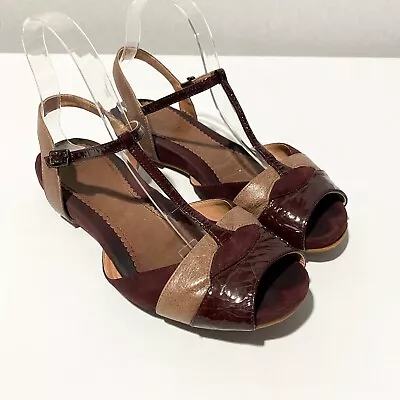 Miss Albright Sandals Peep Toe Size 39 Suede Leather Women’s • $39.99