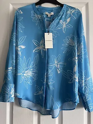 M & S Autograph Stunning Turquoise Blue Shirt Blouse Size 14 • £19.99