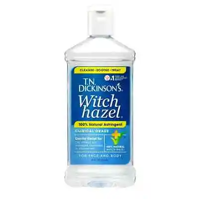 T.N. Dickinson's Witch Hazel 100% Natural Astringent For Face And Body 16 Fl Oz✅ • $12.99