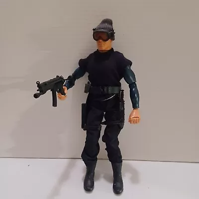 GI Joe 12 In Figure Hasbro 1996 Pawtuckett  Blonde Hair Helmet Gun Belt Knife • $18.99